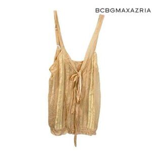 BCBGMAXAZRIA Women's Tie Neck Front Tank Top‎